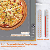 Warming Mat for Food, Electric Warming Tray for Parties Buffet, Graphene 3S Rapid Full-Surface Heating Mat with 8 Levels Adjustable Temp and 12 Hours Timer, Food Warming Pad with Bamboo Insulating Mat