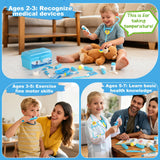 Doctor Kit for Toddlers 3-5 Dress Up Toys for 2 3 4 Year Old Girls Pretend Kids Doctor Play Set with Doctor Costume Toy Stethoscope for 2 3 4 5 6 Year Old Girls Boys Christmas Birthday Gifts