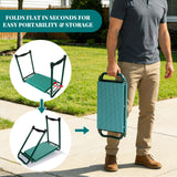 PEAKCLOUDS Heavy-Duty Garden Kneeler and Seat with Two Tool Bag Extra-Wide 11.02" Foldable Gardening Stool for Knee & Back Support | Non-Slip, Portable Bench for Women, Men, Seniors, Mom, Dad