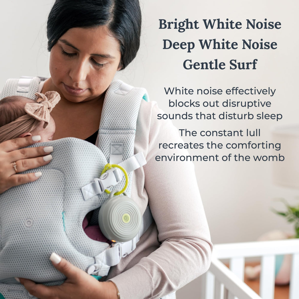 Yogasleep Hushh Portable White Noise Sound Machine for Baby, 3 Soothing Natural Sounds with Volume Control, Compact Size, Noise Canceling for Sleep Aid, Office Privacy, & Meditation, Registry Gift