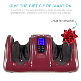 Best Choice Products Shiatsu Foot Massager for Pain Relief, Plantar Fasciitis, Neuropathy, Blood Circulation, Remote Control w/Compact Design - Burgundy