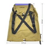 Large Adjustable Canvas Fruit Picking Bag for Orchard Farm Garden (Brown)