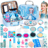 Hohosunlar Kids Makeup Set for Girls Toys, 34Pcs Washable Princess Frozen Make Up Kit w/ Dress Up Accessories, Christmas Birthday Princess Gifts Toys for Girls Kids Toddlers Age 3 4 5 6 7 8 9 10 11 12