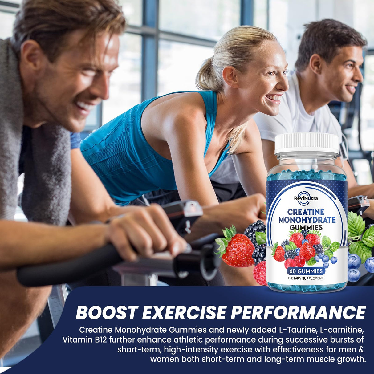 Creatine Chewable Gummies - 2000mg Creatine Monohydrate Tablet Chews, Easy Digesting, Fast Absorbing Chews for Men and Women, Build Muscle, Improve Recovery, Strength, and Endurance 60Count