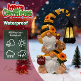 QZZP Solar Bee Garden Gnomes with LED Lantern – Waterproof Stacked Outdoor Decor for Yard, Patio – Unique Gnome Gift for Women, Mom, Grandma (Christmas Decor, Outdoor Statues)