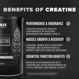 BIRDMAN Micronized Creatine Monohydrate Powder, Muscle Recovery, Caffeine Free, Creatine Pre Workout, Vegan, Post Workout, Gluten Free, Sugar Free | 80 Servings (5 Grams Each) | 0.8lb