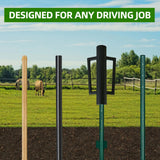 DCLFIRMX Fence Post Driver with Handle 16.5 Inch T Post Driver, 8LB Heavy Duty Hand Post Pounder, 2.7 inch Inner Diameter Hand Post Rammer for Metal Fence Stake, U Channel, Sign Post