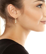 Betsey Johnson CZ Cat Mismatched Drop Earrings