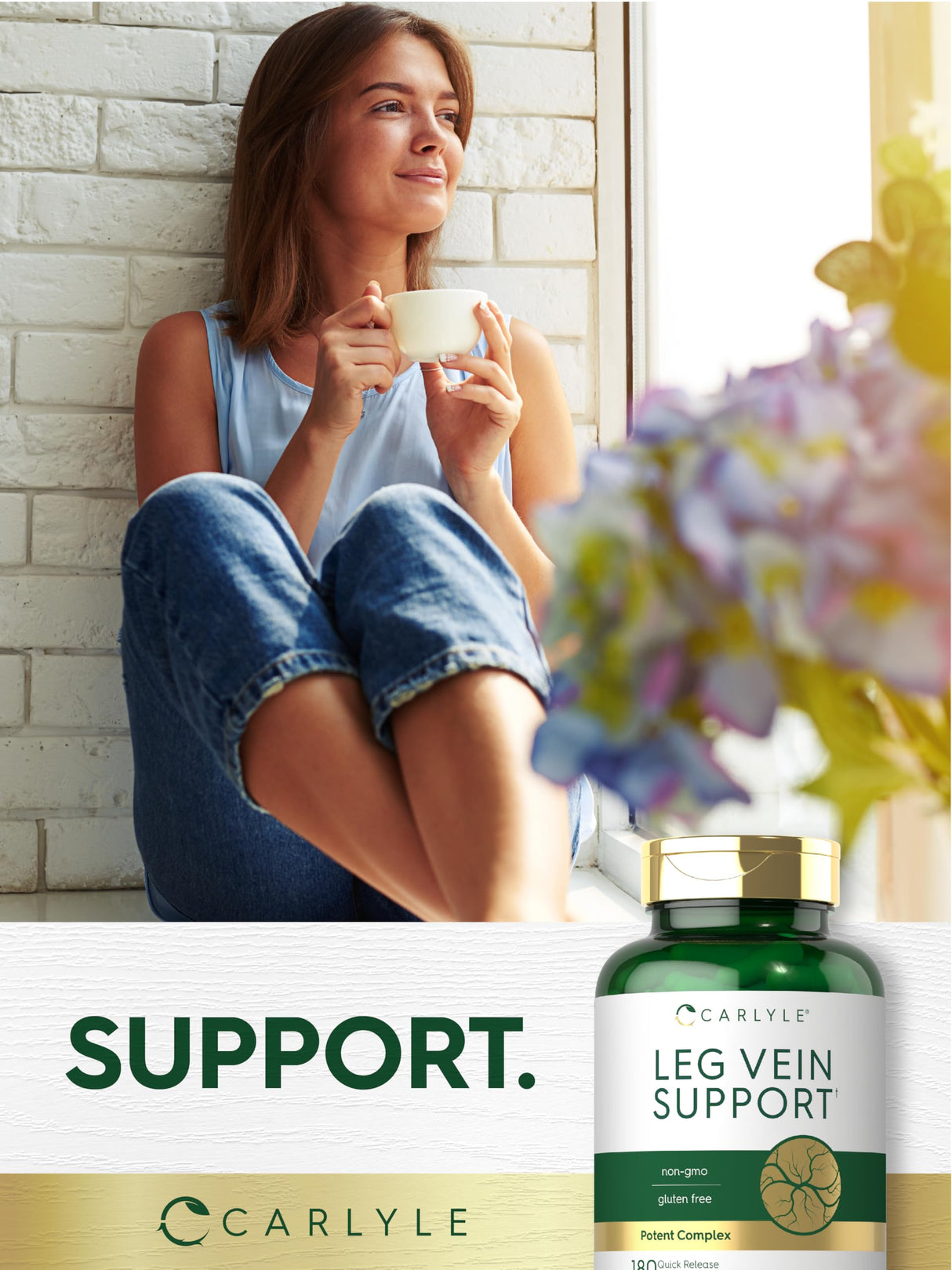 Carlyle Leg Vein Supplement | 180 Capsules | Supports Healthy Vein Function | Non-GMO, Gluten Free