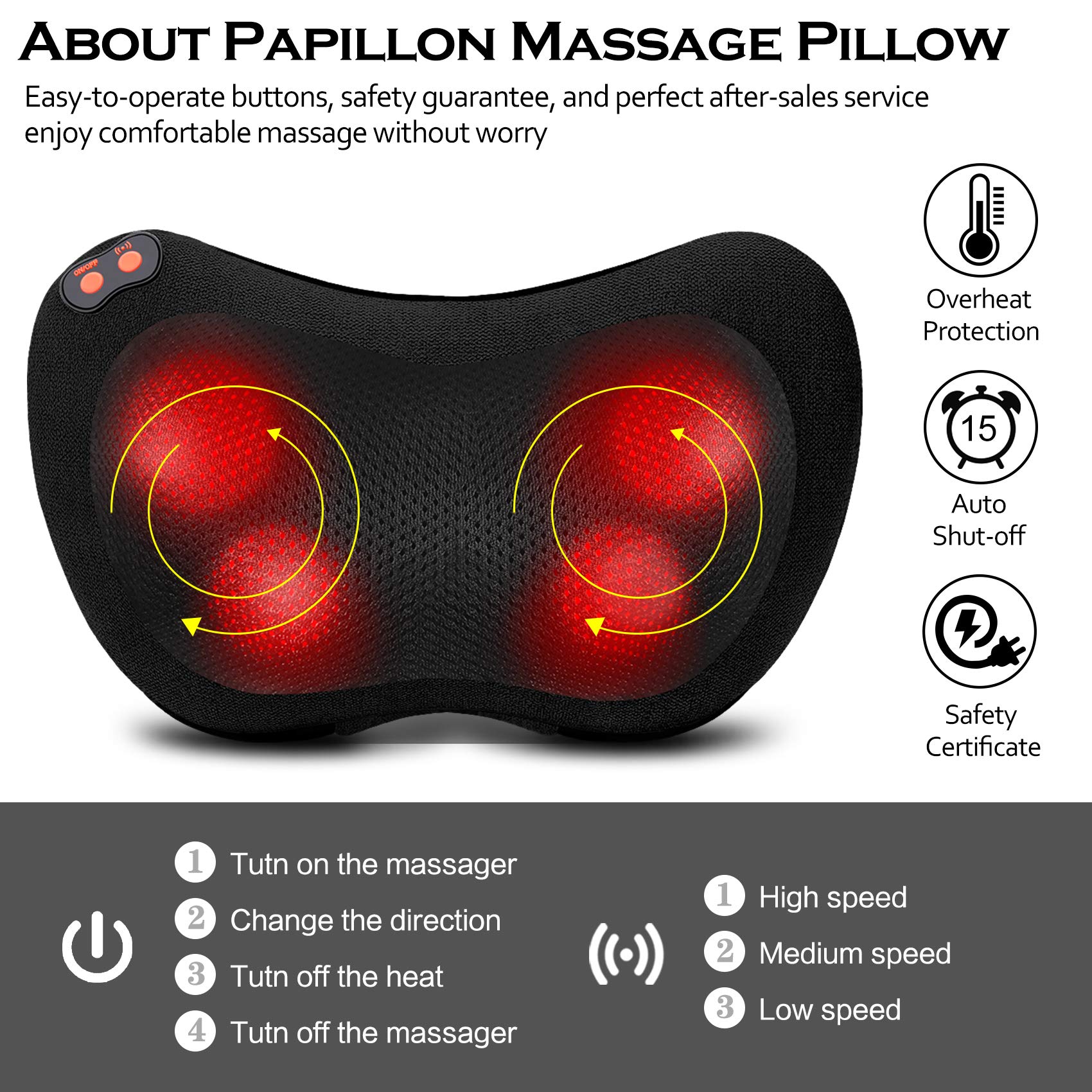 Papillon Shiatsu Massager - Thumbnail 4