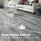 SUNVIE 2 Pack Uplighting Indoor Floor Can Light, 5W Up Lights with 2700K LED GU10 Bulbs, Uplights Floor Spot Lights Indoor for Home Accent Lighting, 5.9 FT Plug Cord & Foot Switch