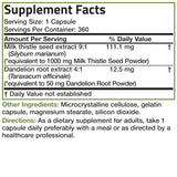 Bronson Milk Thistle Silymarin Marianum & Dandelion Root Liver Health Support, Antioxidant Support, Detox, 360 Capsules