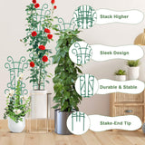10 Pack Indoor Plant Trellis for Potted Plants, Stackable Garden Trellis for Climbing Plants Outdoor, Small Trellis for Houseplants Rose Hoya Pothos Plant Climber Support