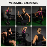 Amstaff Fitness Weighted Vest - Weight Vest for Running, Strength Training & Muscle Building, Features Reflective Stripe for Safe Outdoor Workouts (16lbs, Pink)