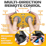 Samtop Remote Control Excavator Toys, 11 Channel 1:20 RC Construction Vehicles, 680° Rotation Hydraulic Car Toys for 4 5 6 7 8 9 10 Year Old Boys Kids, RC Truck Digger Toys Christmas Birthday Gifts