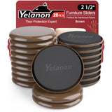 Yelanon Round Furniture Sliders – 20 PCS2.5 Floor Protectors for Furniture – Strong Furniture Movers Sliders – Protects Floors from Scratches