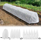 Vincreem 2 Pcs 18 x 118 inch Mesh Garden Greenhouse Tunnel Netting Protection Netting Pest Barrier Vegetable Plant Ultra Fine Mesh Cover Fruit Flowers Row Cover for Raised Beds Garden Greenhouse