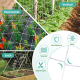 DOLEMODUO 7X 60 Ft Nylon Trellis Netting, 6×6 Heavy Duty Trellis Mesh Garden Netting for Climbing Plants, Use for Tomatoes, Cucumbers, Peas, Grape Racks