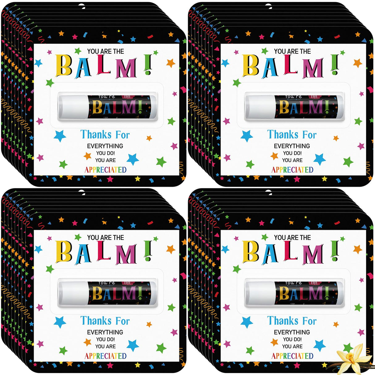 Sacubee 30 Pack Employee Appreciation Gifts Bulk Lip Balms Teacher Staff Team Thank You Gifts You're the Balm Fall Thanksgiving Christmas Appreciation Party Favors for Coworkers Women Men Volunteer