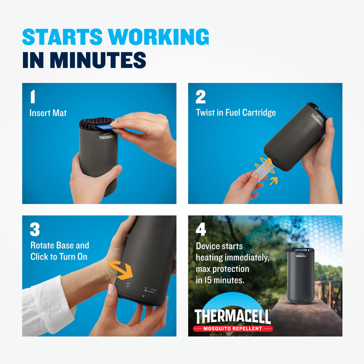 Thermacell Fuel-ZoneGuard Mosquito Repellent Butane Only Refills, 48-Hr