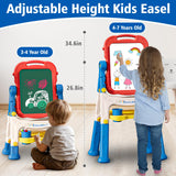 Easel for Kids Double-Sided Art Drawing Board Toys 3 4 Year Birthday Gifts