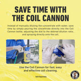 Leak Saver HD Power AC Coil Cleaner for All Condensers & Evaporators | No Rinse Evaporator Coil Cleaner | 4:1 to 10:1 Dilution Ratio - 1 Quart