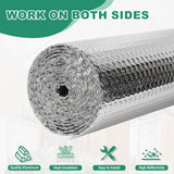 Reflective Bubble Insulation Sheet, Double Side Aluminum Foil Bubble Shield, Aluminum Foil Thermal Insulation Radiant Barrier for Windows, RV, Roof, Garage Door (47IN X 10FT)