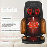 Shiatsu Neck and Back Massager with Heat, 4D Kneading Back Massager for Pain Relief Deep Tissue, Comfortable Back Massage for Chair, Massager for Home Office, Christmas Gifts for Women Men Parents