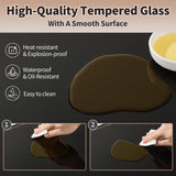 Warming Mat for Food (L 22"x14"), Warming Trays for Buffets Party & Daily Use, Temperature Control Food Warmer, Full Surface Warm Tempered Glass Food Warming Mat, Black Electric Warming Tray