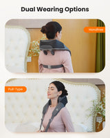 CILI Cordless Neck Massager with Heat, 4D Shiatsu Shoulder Back Deep Tissue, Neck Back Massager Pillow, Wider Massage Head & More Heating Area, Gift for Dad Mom