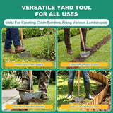 Berry&Bird Manual Lawn Edger Tool, 39’’ Stainless Steel Half Moon Edger