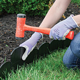 60' Choppers Heavy-Duty Hammer-in Edging - Corner and T Connectors Included - Black