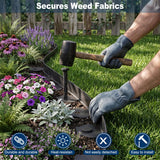 Landscape Edging Border Kit Includes 40 ft of Lawn Edging and 40 Spikes. This Garden Plastic Edging Border is Perfect for Landscaping, Flower Gardens, and lawns. (Black-40ft)