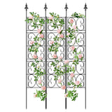 ArdeFentium 60'' H x 33.3'' W Metal Garden Trellis for Climbing Plants Outdoor - Rustproof Plant Support Privacy Screen - Heavy Duty Wall Trellis for Rose Clematis Flowers Vine