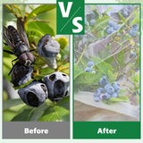 OZMI Bird Netting for Garden, 6 x 6 FT Blueberry Bush Netting Cover with Zipper, Drawstring Reusable Mesh Plant Protector for Shrubs Bush Fruit Tree Potted (2 Pack)