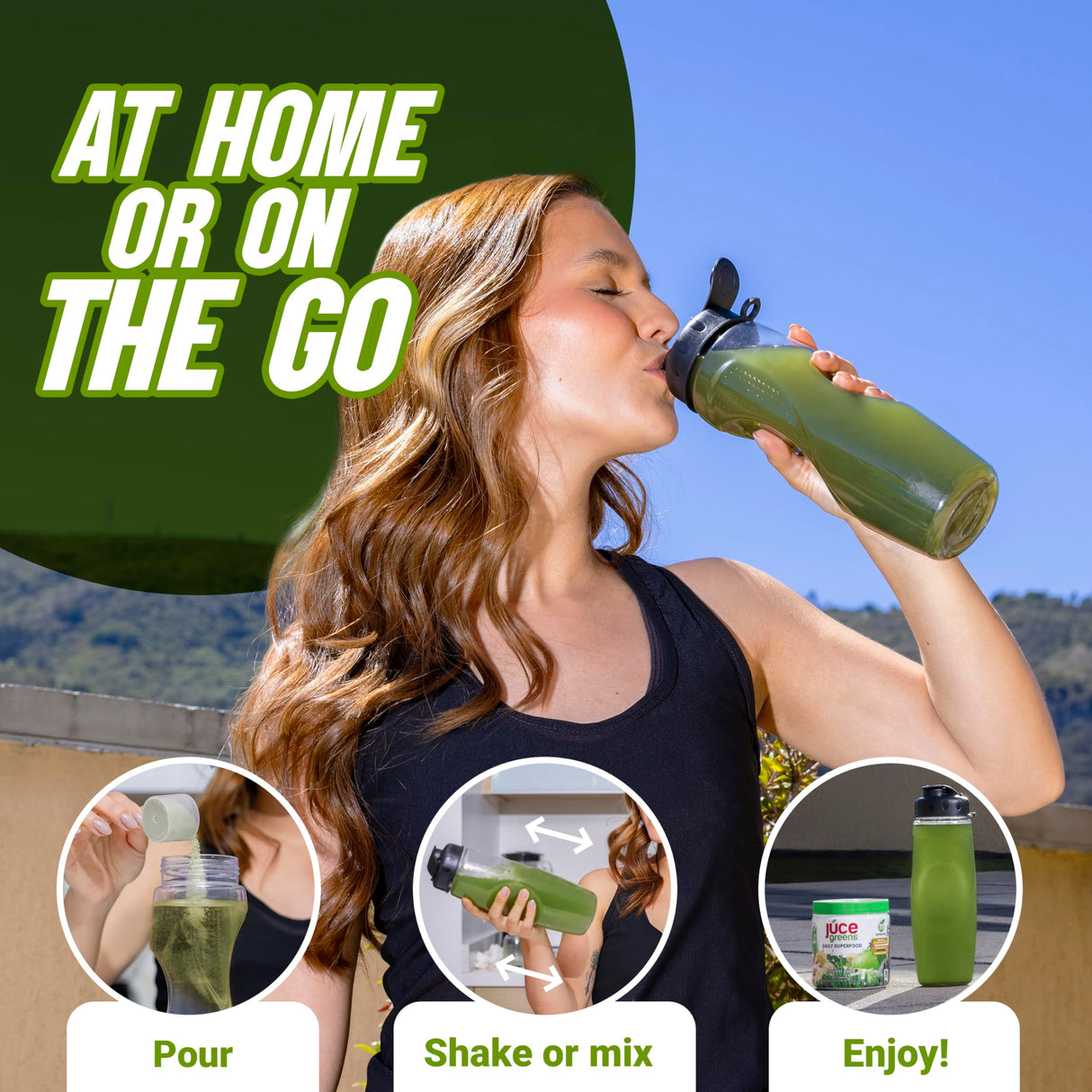 JUCE Green Superfood Powder, Organic Fruits and Veggies Supplement W/ 77 Superfoods Plus Prebiotic Probiotic Blend, Harvest Apple Flavor - 20 Servings (230 g) - By Terra Kai Organics