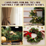 Shappy 36 Pieces Christmas Garland Ties for Banister Christmas Decorative Reusable Flexible Twist Ties for Garland Staircase Home Decoration Holiday Craft Wrapping (Brown)