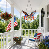 SUNCKET America 250th Independence Day 4th of July Decorations American Bald Eagle 7.8 Inch Stained Glass Window Hanging Suncatcher