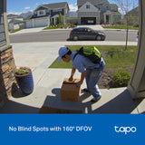 Tapo 2K Wireless Smart Video Doorbell - 160° Ultra-Wide View, Person Detection, 2-Way Talk, Ring Call, Night Vision, Subscription-Free Local Storage or Optional Cloud, D205