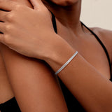 Sterling Silver Bracelets for Women, 925 Sterling Silver 5MM Mesh Bracelets