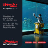 WypAll GeneralClean L30 Cloths Heavy Duty Cleaning Wipes (05812), Quarterfold, Strong and Soft Bulk Paper Wipers, White (12 Packs of 90 Sheets, 1,080 Sheet Total)