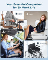 X Large Memory Foam Seat Cushions for Office Chairs Desk,20x18x4.7Inch Thick Office Gaming Chair Cushion Tailbone Pain Relief Mesh Pads Extra Dense Hip Sciatica Car Seat Cushion for Long Sitting Hours