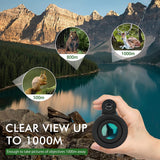 Birthday Gifts for Men Dad Husband Him, 12x60 Monocular Telescope with Smartphone Holder & Upgraded Tripod, High Powered SMC & BAK4 Scope, Gifts for Christmas, Outdoors Hiking Gifts