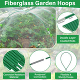 Sunwinx Garden Mesh Netting Kit for Raised Beds, 10x33FT Ultra Fine Mesh Netting&6 Sets 8FT Fiberglass Garden Hoops, Insect Netting Row Cover, Pest Barrier Protection for Vegetable Fruits Flowers