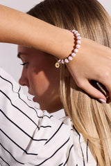 Alex and Ani Baseball Beaded Bangle, Brass Shiny Gold