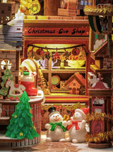 CUTEBEE Christmas Book Nook Kit - DIY Miniature House Dollhouse Kit for Adults, Teens, Booknook Tiny House Bookshelf Decor 3D Wooden Puzzle, Gifts for Family, Friends （Christmas Wish Store）