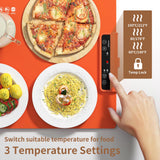 Electric Food Warming Mat: Silicone Food Warmer for Parties Buffet, Portable Fast Heating Pads for Food, Pizza Coffee Tea Heater Meat Defrosting Tray Adjustable Temperature (Orange)