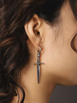 HAQUIL Gothic Punk Sword Dangle Drop Earrings for Women, Goth Jewelry Gift
