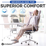 Gel Seat Cushion for Long Sitting, Large Seat Pad for Hip Pain, Buttocks Pressure Relief Office Chair Cushion, Gaming Chair Gel Pad, Wheelchair gel cushion, Truck seat, Non-slip cover with Ties
