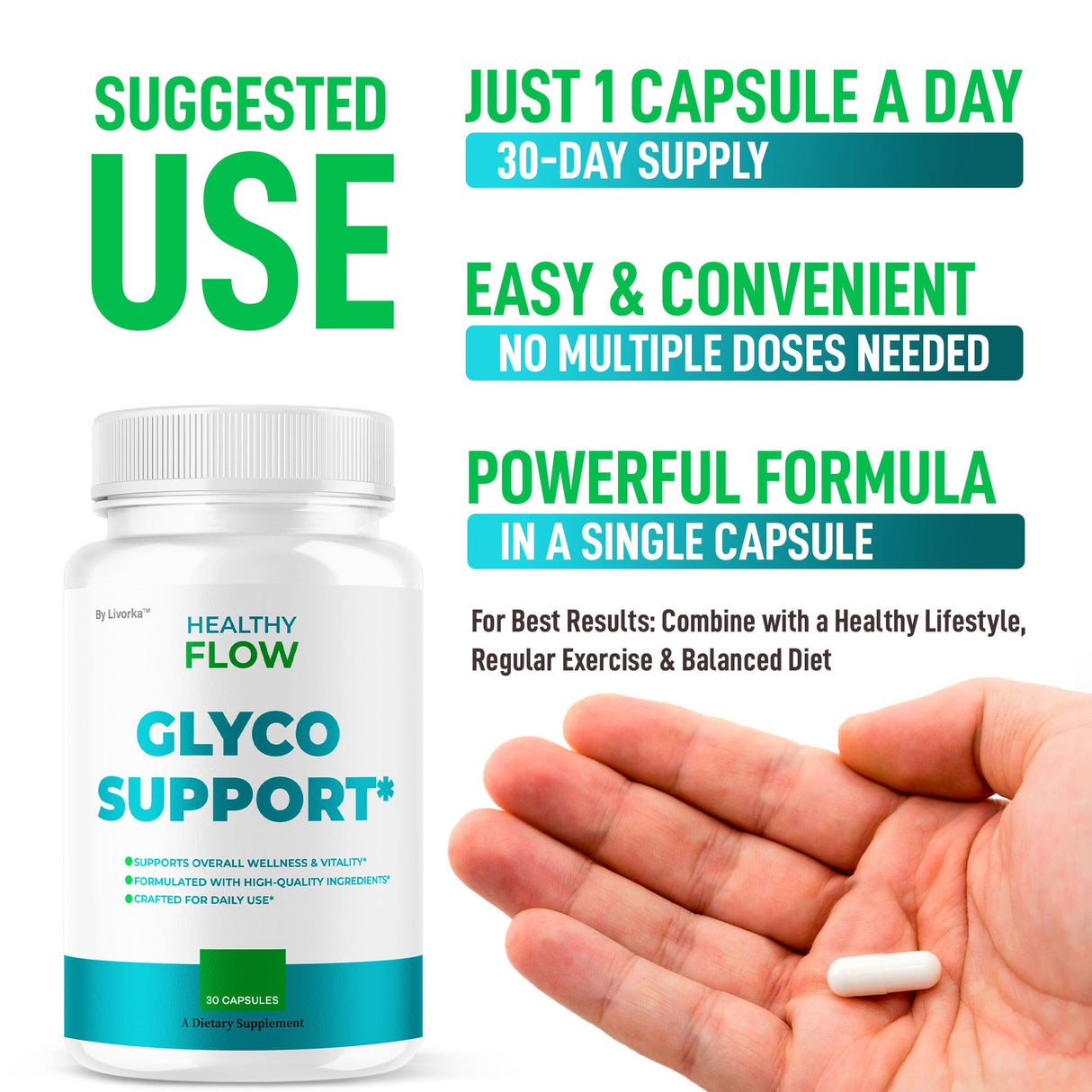 (2 Pack) Healthy Flow Capsules - Official HealthyFlow Supplement Support Premium Pills - All Natural Ingredients Healthy Levels, Healthyflow Advanced Formula Pastillas, 60 Capsules for 2 Months